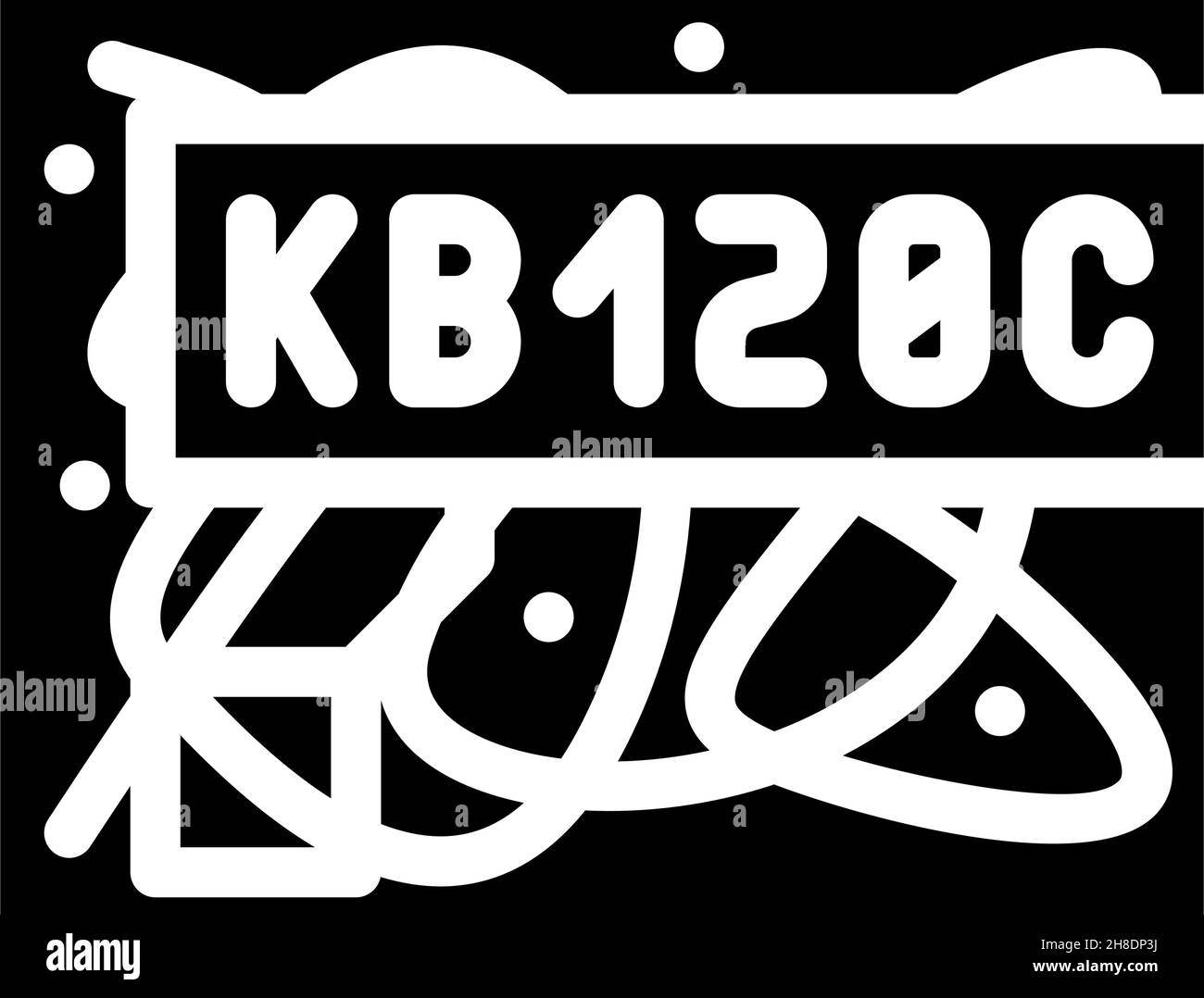 Abbildung des Symbols für Sternnamen-Glyphen Stock Vektor