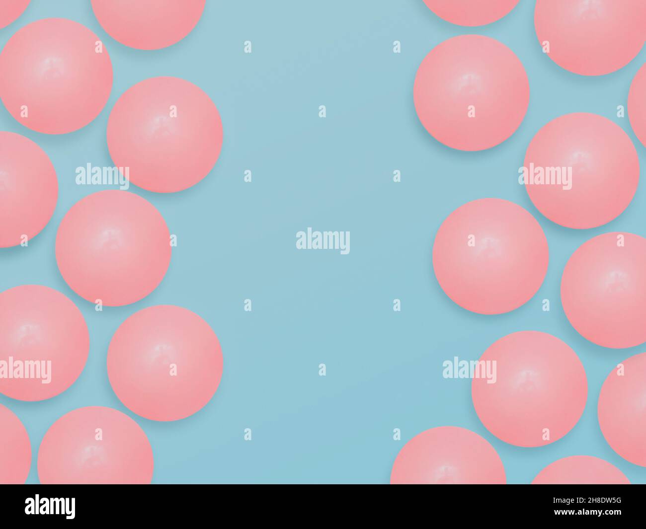 Luftballons. Foto in minimalem Stil mit Platz für Kopien. Stockfoto