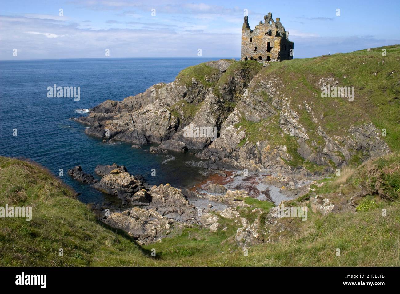 Dunskey Castle, Portpatrick, Rhins, Wigtownshire; Dumfries & Galloway; Schottland Stockfoto