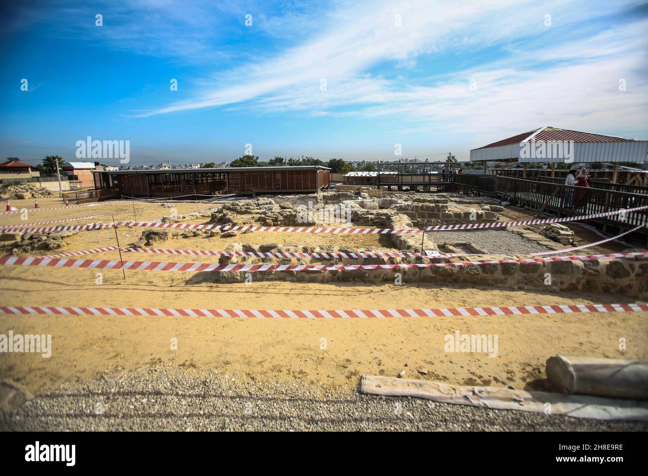 Gaza, Palästina. 29th. November 2021. Ein Blick auf das Kloster von