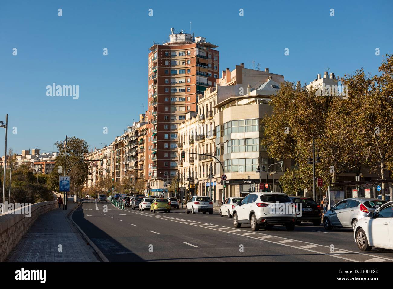 Stadtverkehr - Valencia Stockfoto