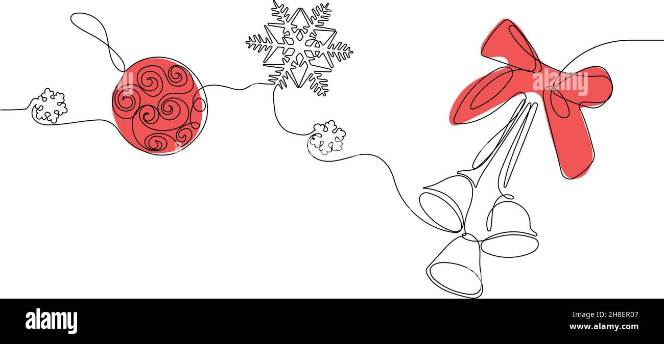 Weihnachtssymbole. Minimalistisches Vektordesign Stock Vektor