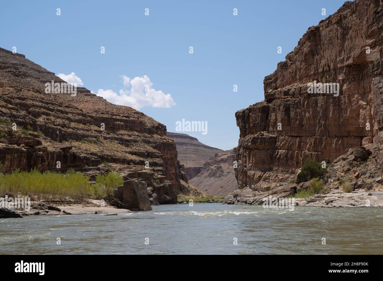 Blick auf den San Juan River durch das Bears Ears National Monument, Utah Stockfoto