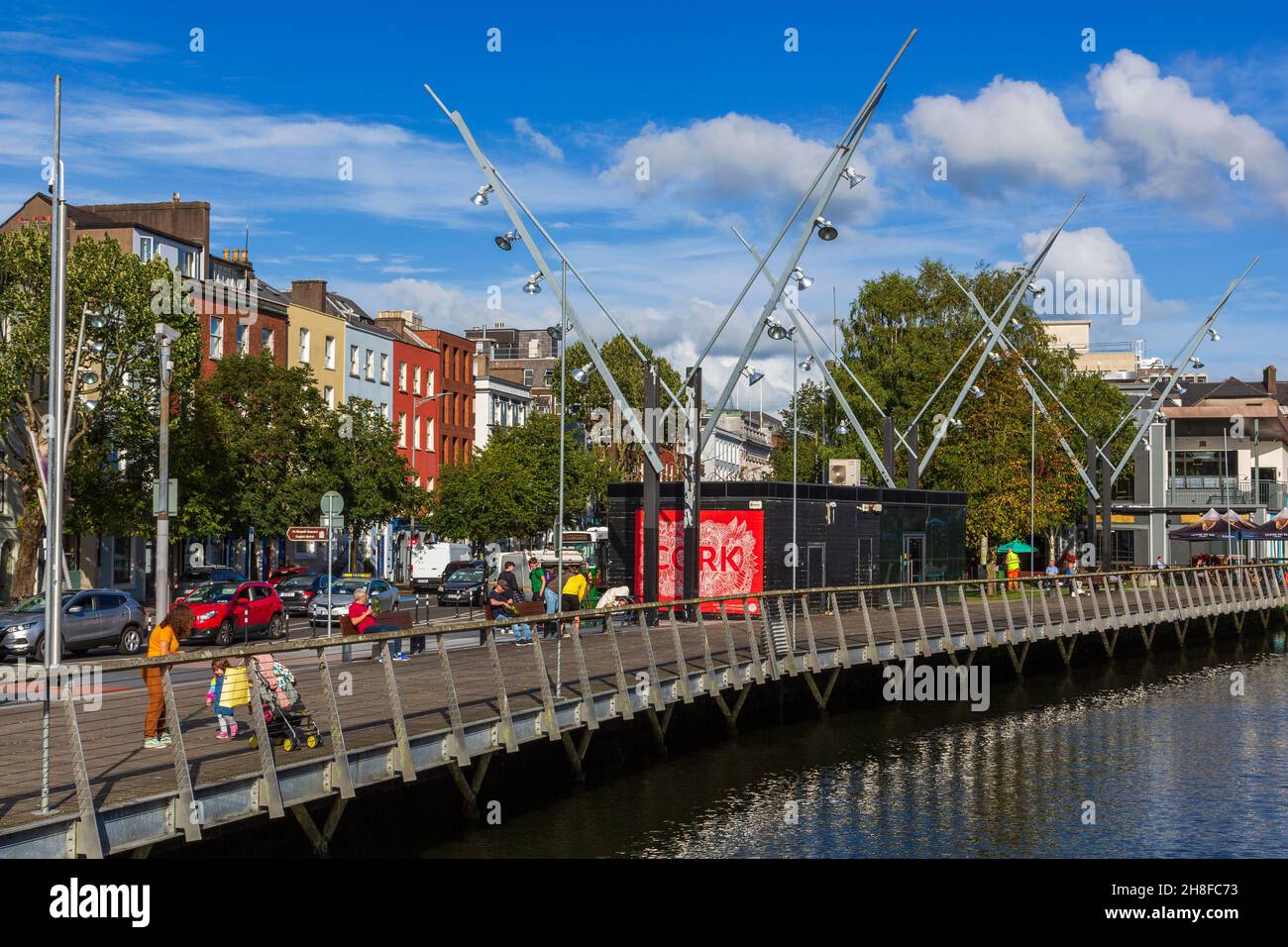 South Mall & River Lee, Cork City, County Cork, Irland Stockfoto