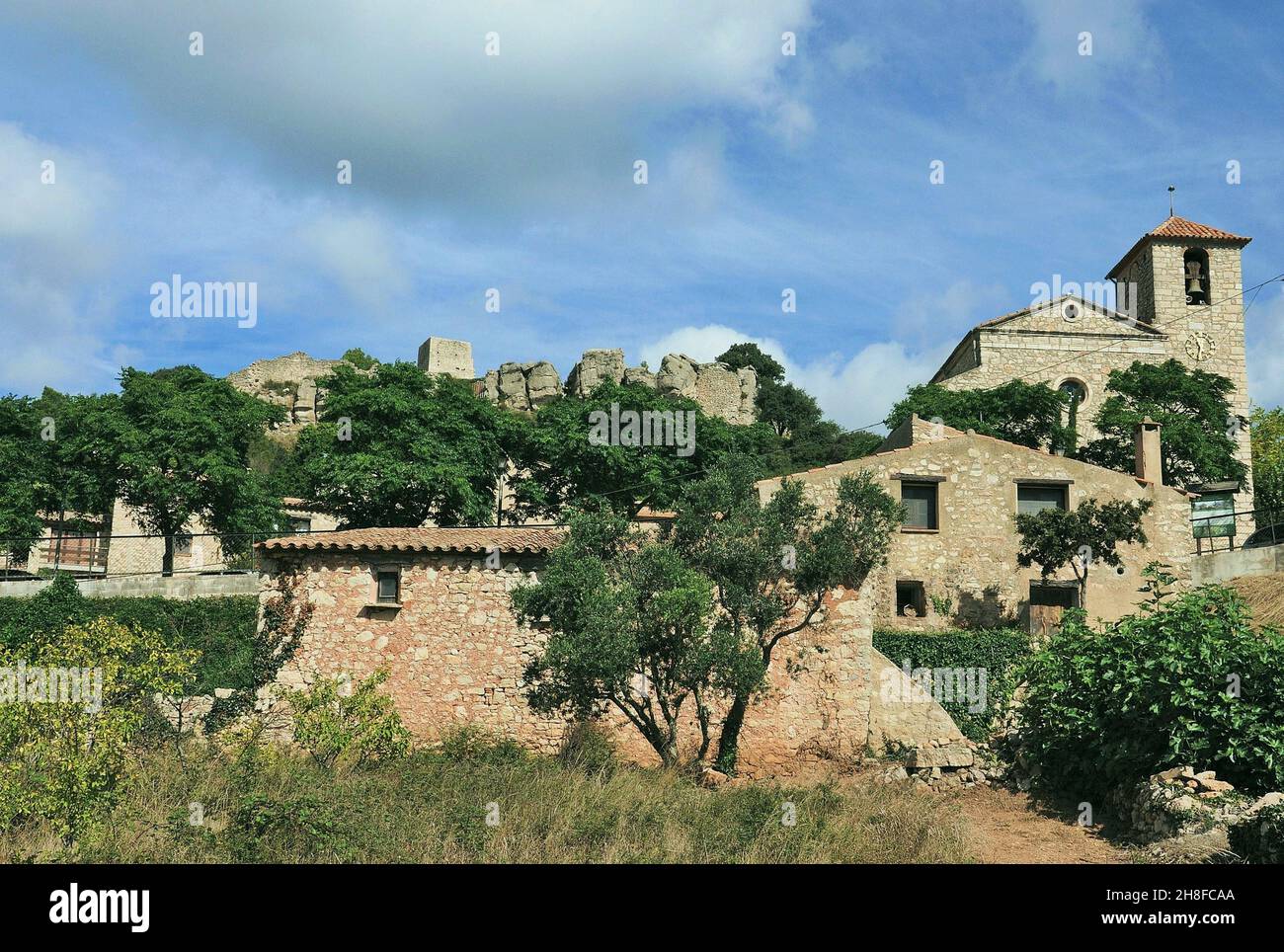 Altstadt von Albiol, Baix Camp Region, Provinz Tarragona, Katalonien, Spanien Stockfoto