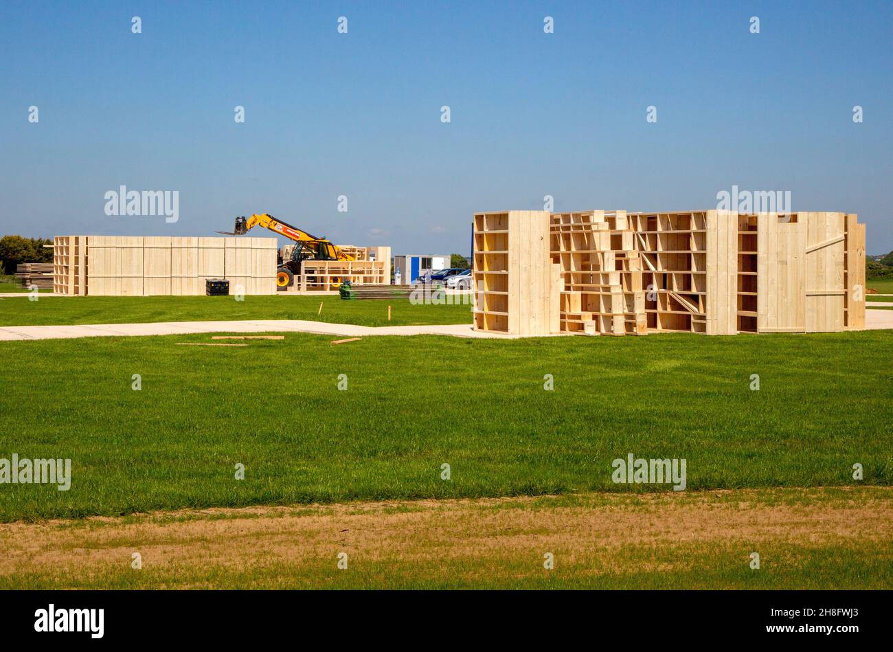 Filmset im Bau für The Power, Amazon Prime Film, Bawdsey, Suffolk, England, Großbritannien - Produktionsfirma, Sister Pictures Power Limited, 29 Mio. Stockfoto