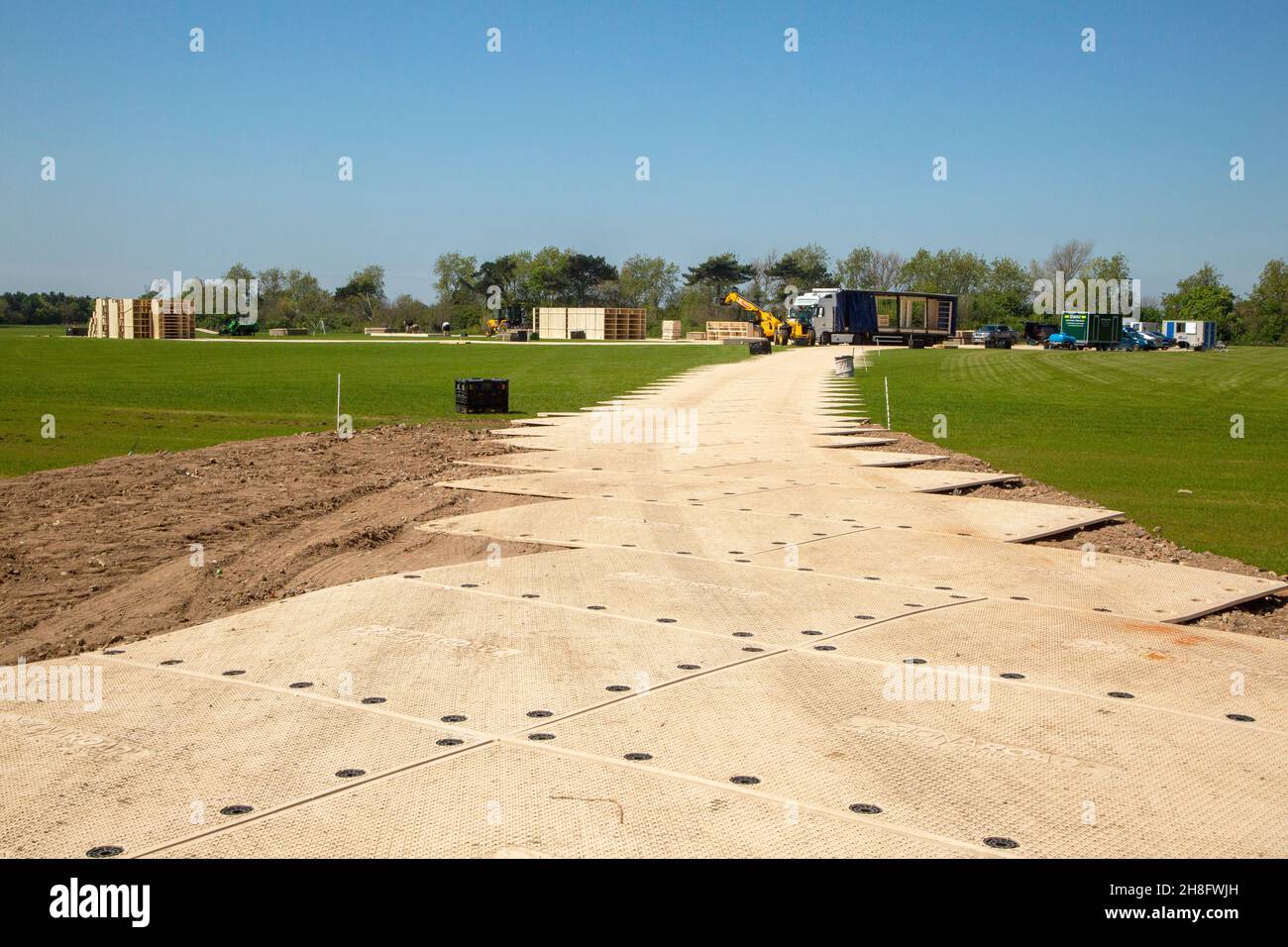 Filmset im Bau für The Power, Amazon Prime Film, Bawdsey, Suffolk, England, Großbritannien - Produktionsfirma, Sister Pictures Power Limited, 29 Mio. Stockfoto