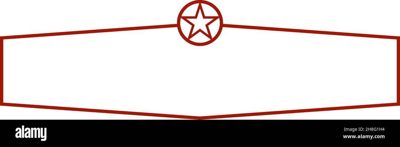 Dekorativer Rahmen mit Sternabzeichen. Leere Titelbezeichnung Stock Vektor