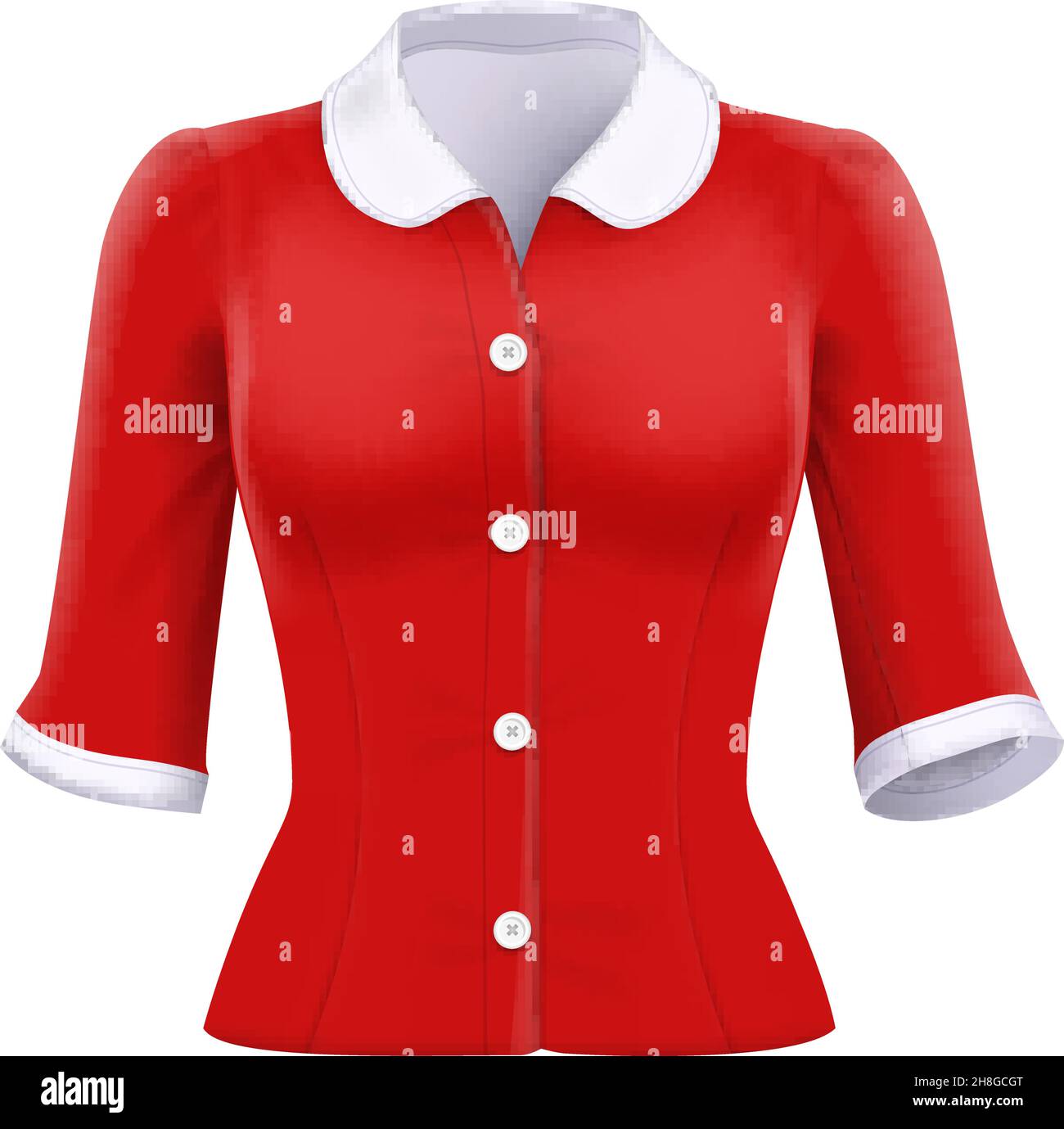 Bluse Damenbekleidung rot Stock Vektor