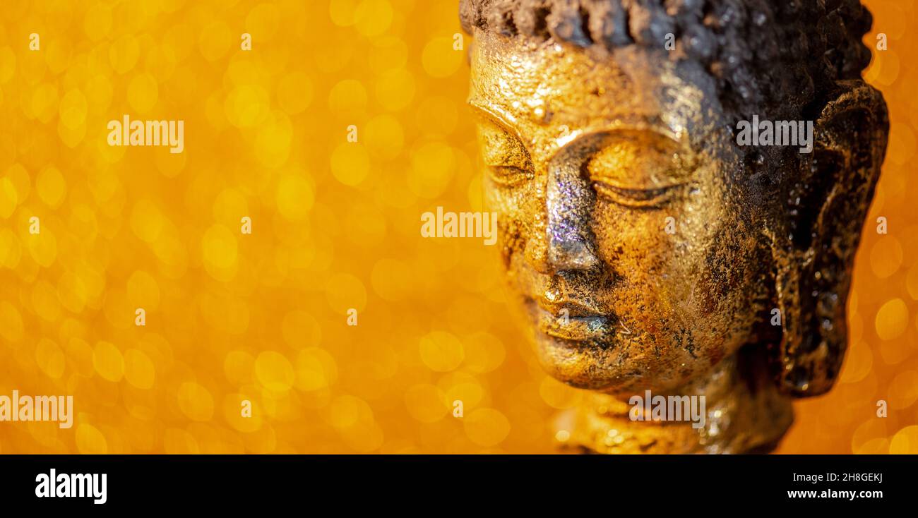 buddha-Statue in ruhiger Ruhepose Shakyamuni Buddha ist ein spiritueller Lehrer, eine der drei Weltreligionen. Unter dem Namen Siddhartha Gautama Siddhat Stockfoto