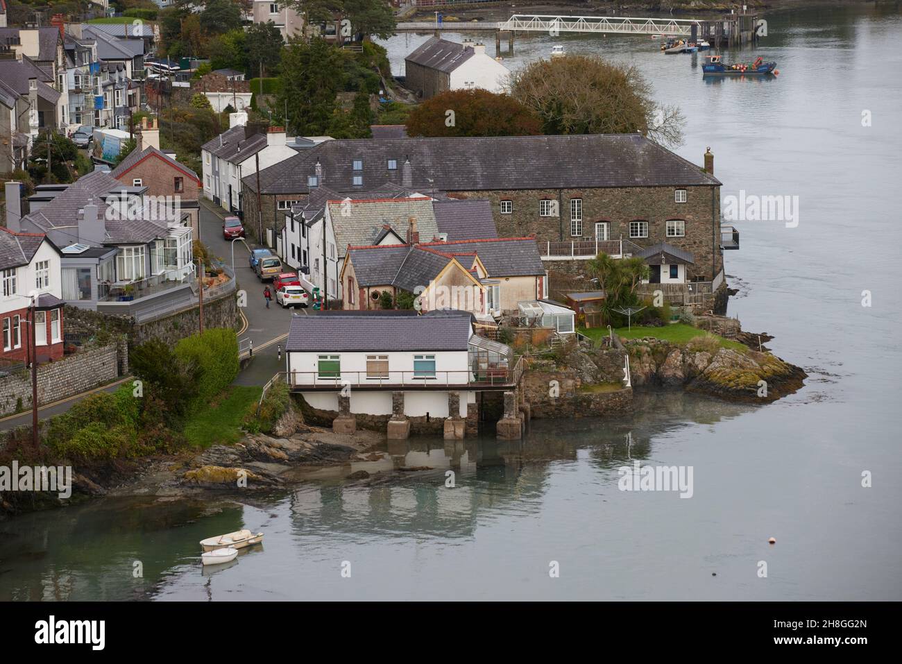 Garth Pier ist eine denkmalgeschützte Struktur in Bangor, Gwynedd, Nordwales. Entworfen von J.J. Webster von Westminster Stockfoto