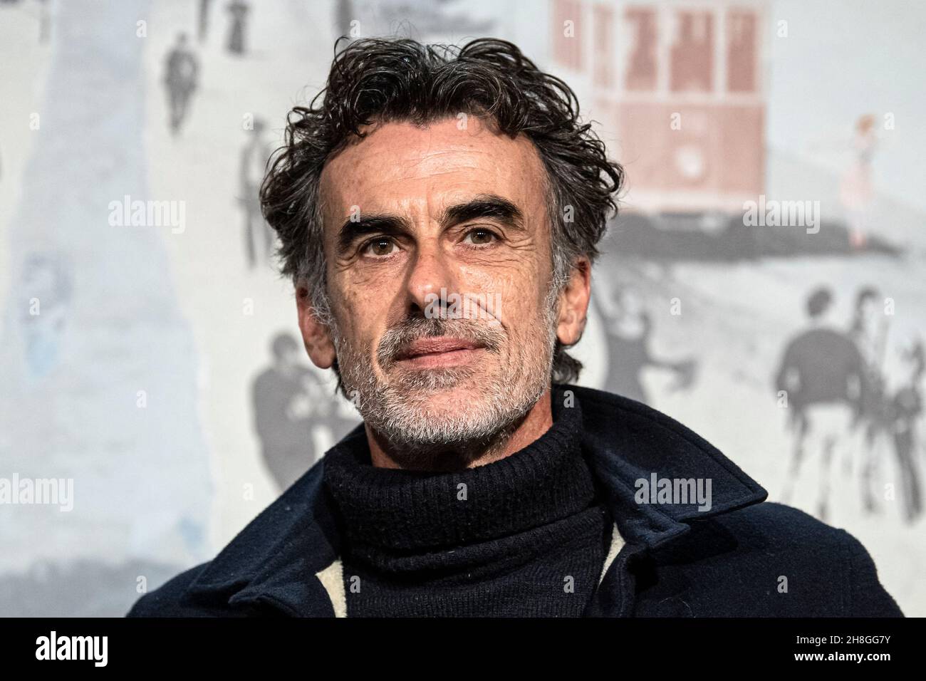 Turin, Italien. 30. November 2021. Thomas Trabacchi posiert während einer Fotoserie für die Ausgabe 39th des Turin Film Festivals (TFF). Kredit: Nicolò Campo/Alamy Live Nachrichten Stockfoto