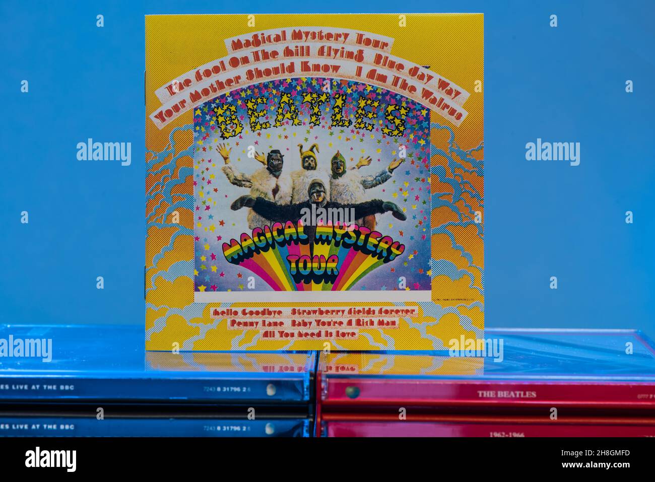 EMI CD Disc Inlay - Magical Mystery Tour von den Beatles. Stockfoto