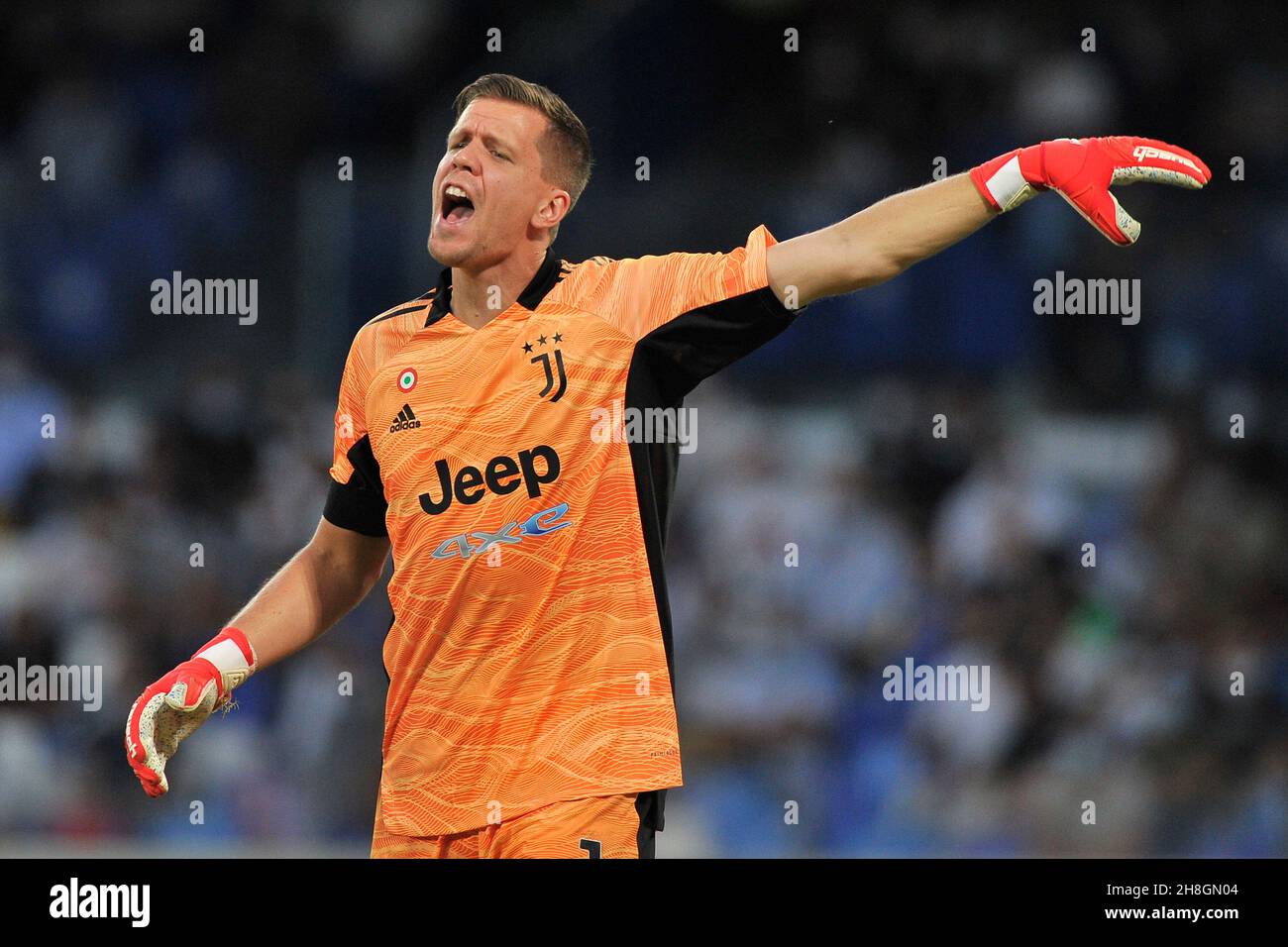 Wojciech Szczesny Spieler von Juventus, während des Spiels der italienischen SerieA Liga zwischen Napoli und Juventus, Endergebnis 2-1, Spiel gespielt am Stockfoto