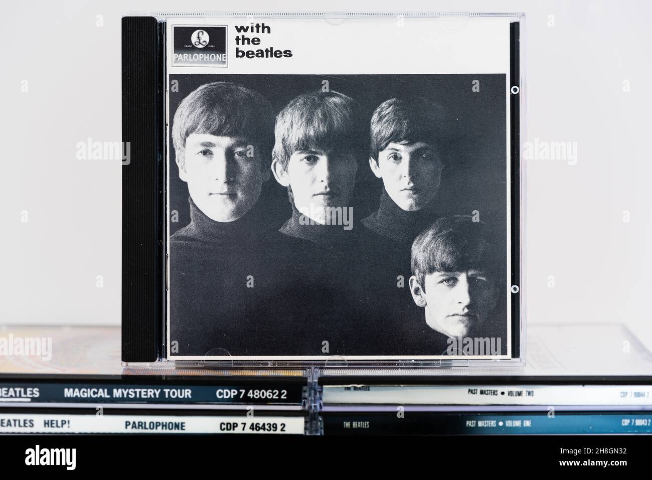 EMI CD Disc - mit den Beatles. Stockfoto