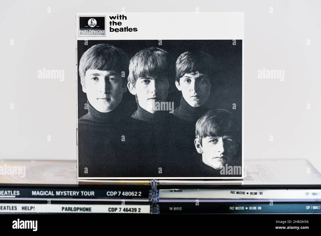 EMI CD Inlay - mit den Beatles. Stockfoto