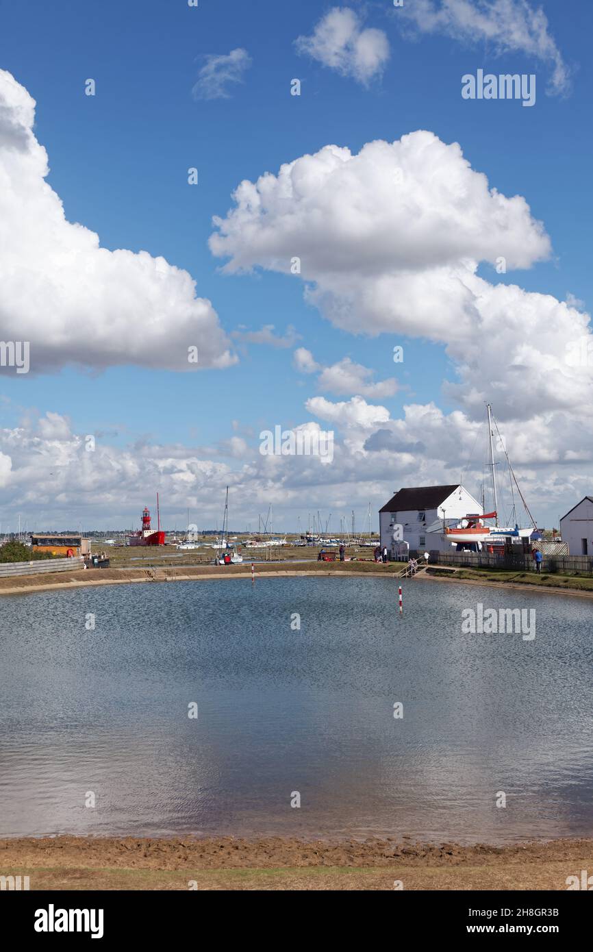 Woodup, Außenpool in Tollesbury. Stockfoto