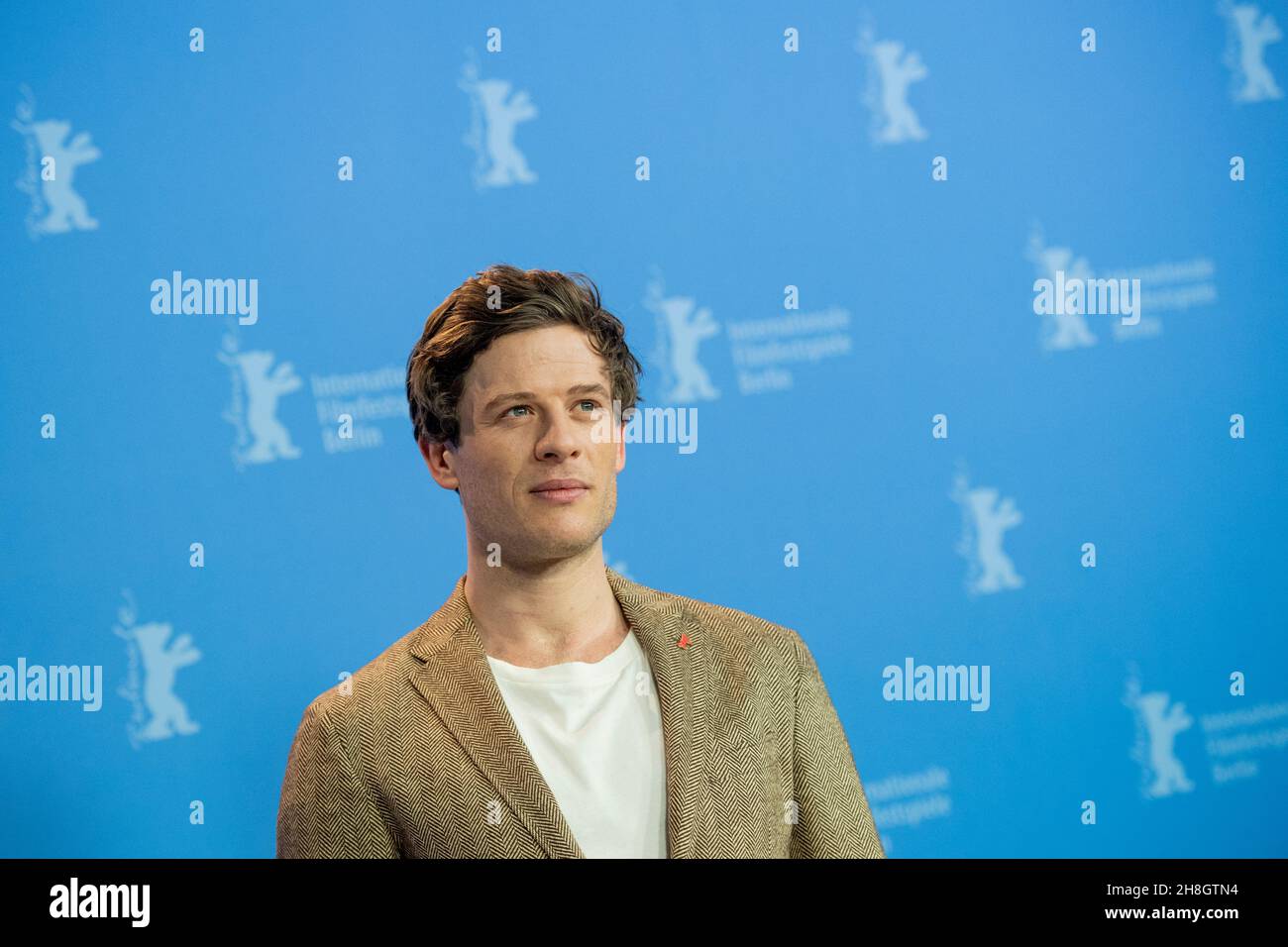BERLIN, DEUTSCHLAND-Februar 10: James Norton posiert beim 'Mr. Jones' Fotoschau während der Berlinale 69th Stockfoto