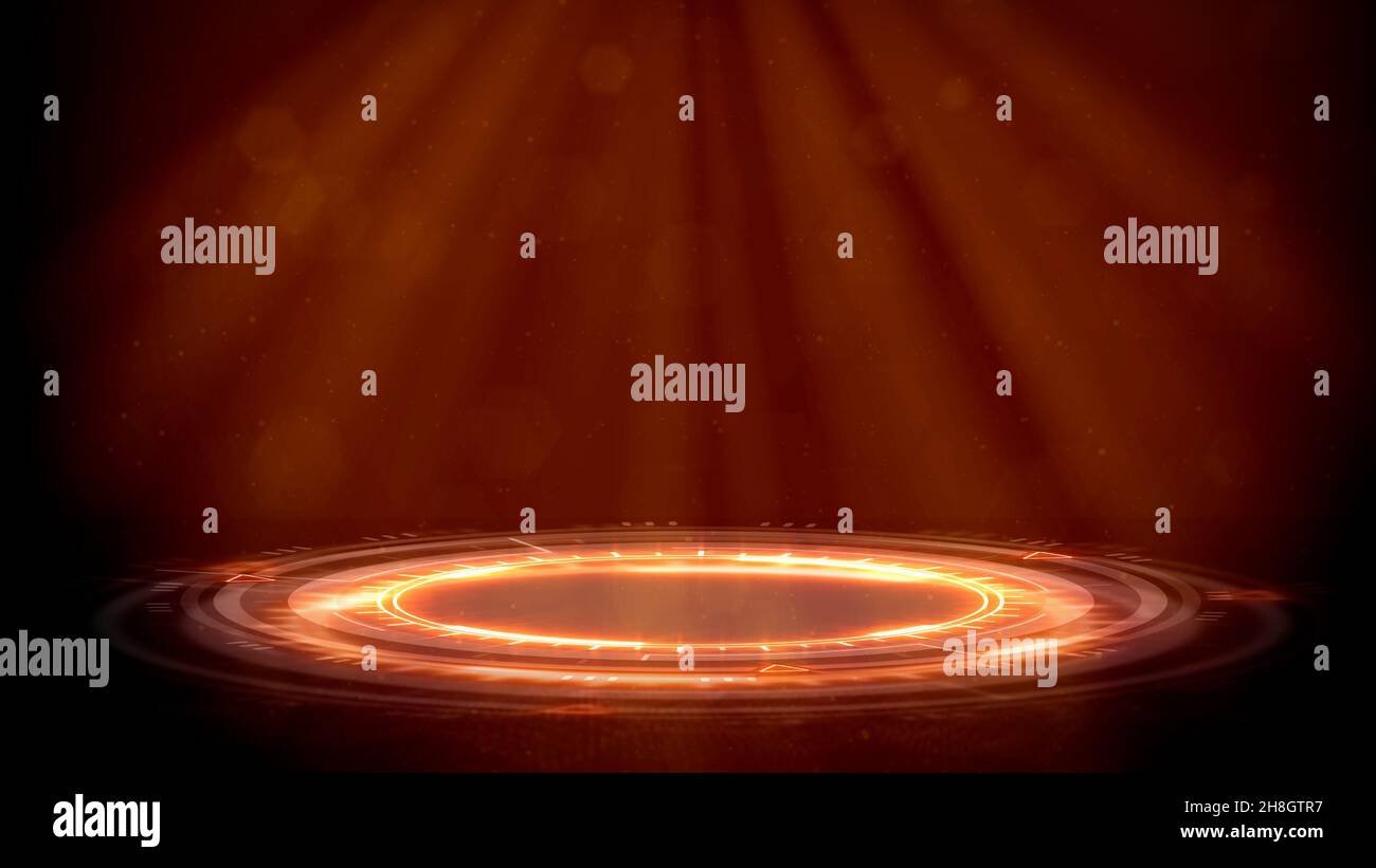 Schöne rote abstrakte Hi-Tech hud oder ui - abstraktes 3D Rendering Stockfoto