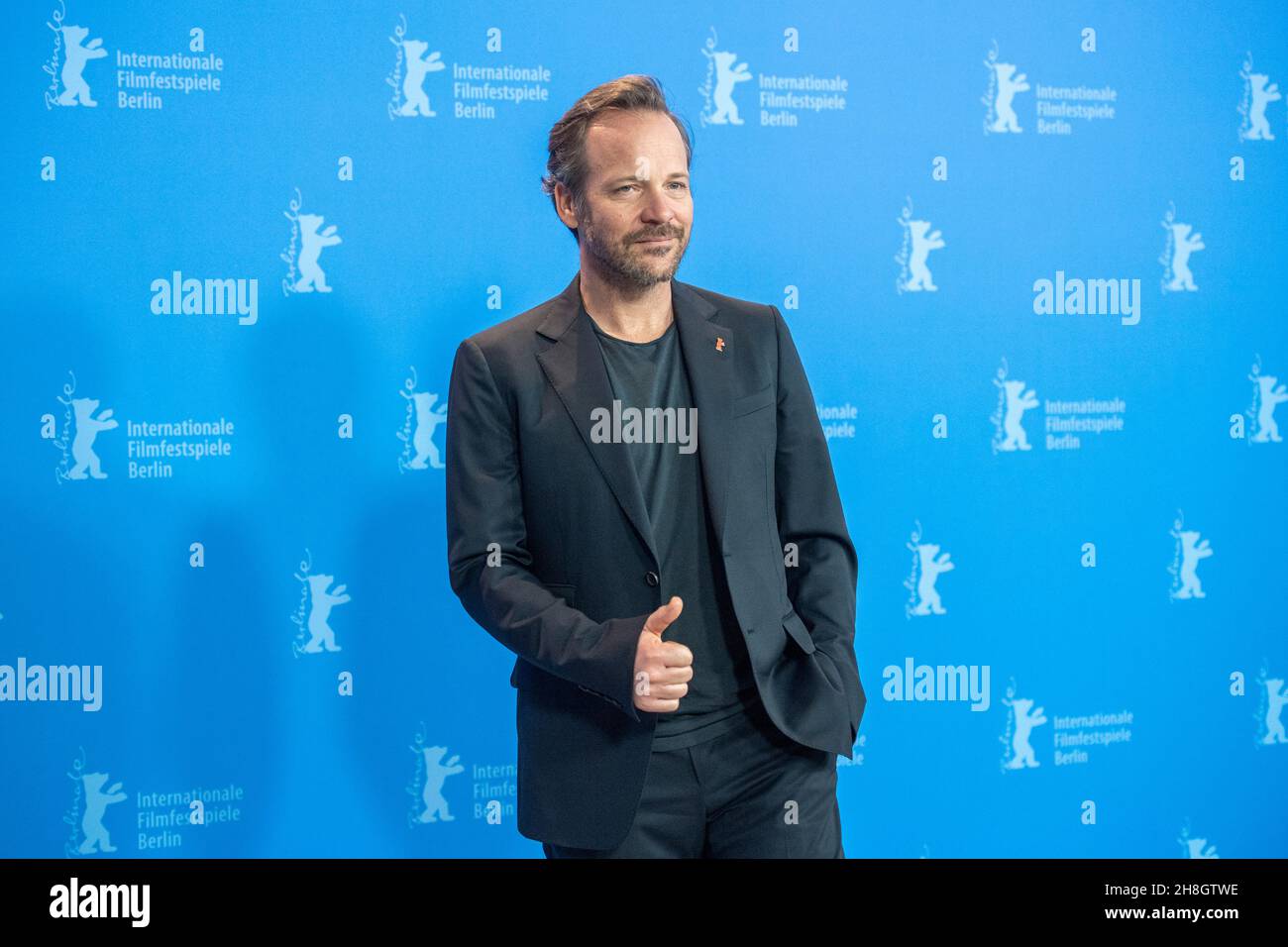 BERLIN, DEUTSCHLAND-Februar 10: Peter Sarsgaard posiert vor dem 'Mr. Jones' Fotoschau während der Berlinale 69th Stockfoto