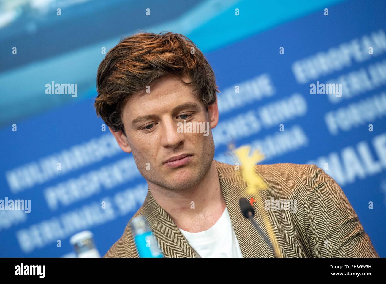 BERLIN, DEUTSCHLAND-Februar 10: James Norton nimmt an der 'Mr. Jones' Pressekonferenz während der Berlinale International Film Festival 69th Stockfoto