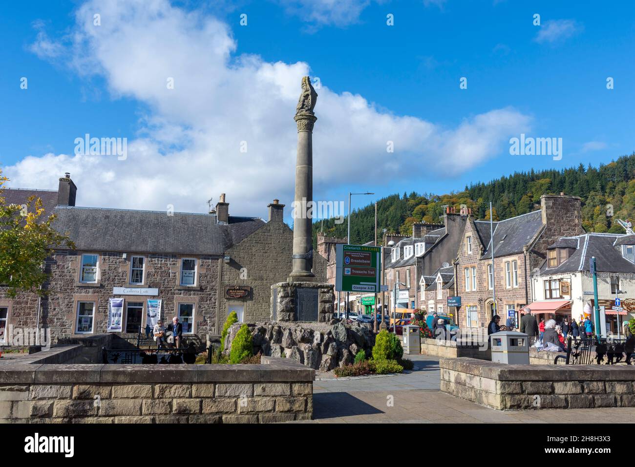 Callander ist eine kleine Stadt in der gemeinde Stirling, Schottland, die Stadt liegt in der historischen Grafschaft Perthshire und ist ein beliebter Tourist Stockfoto