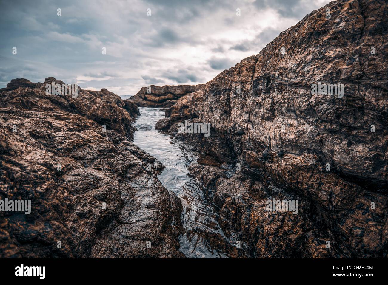Wasser im Gezeitentool Stockfoto
