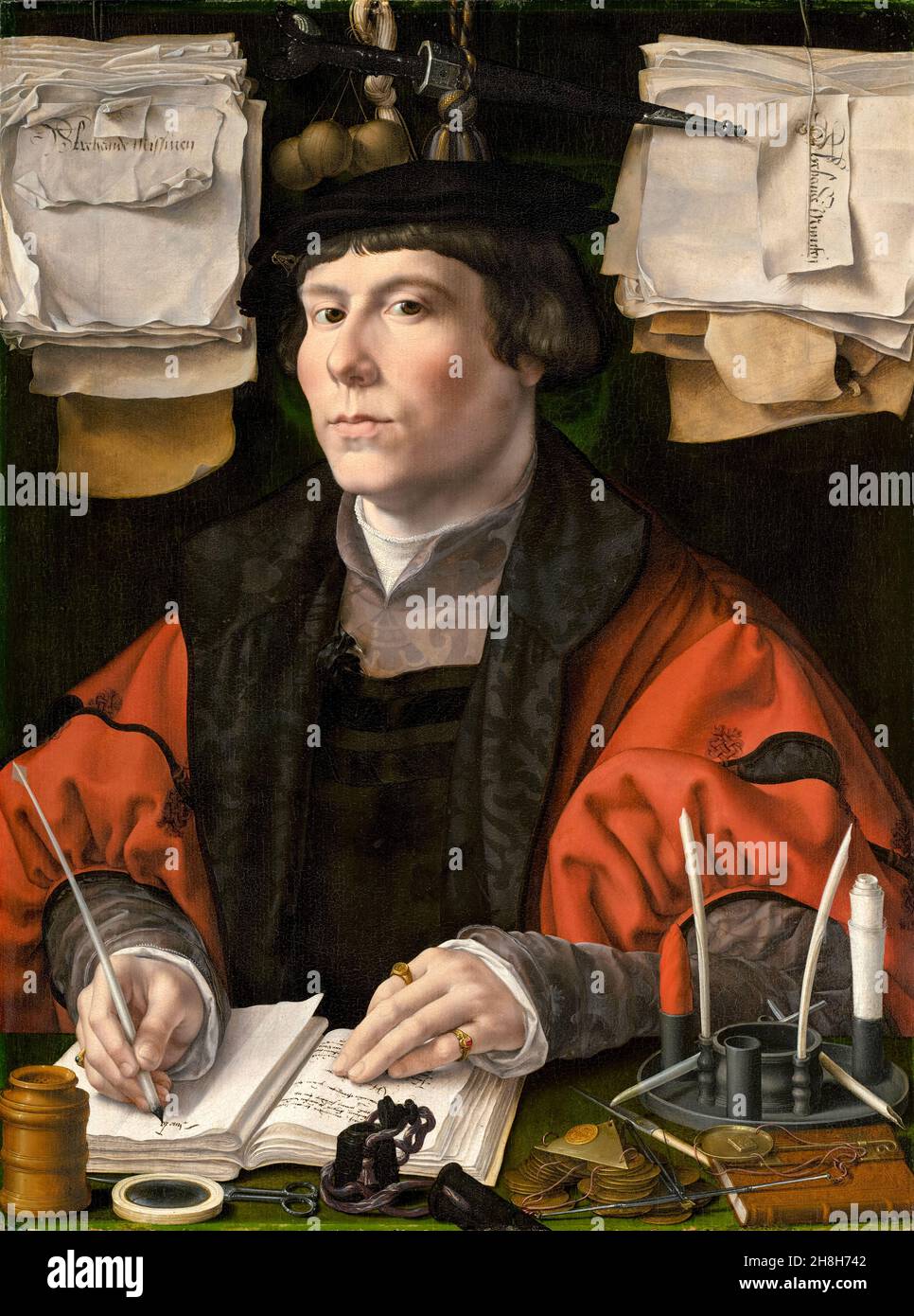 Porträt eines Händlers, Gemälde von Jan Gossaert, um 1530 Stockfoto