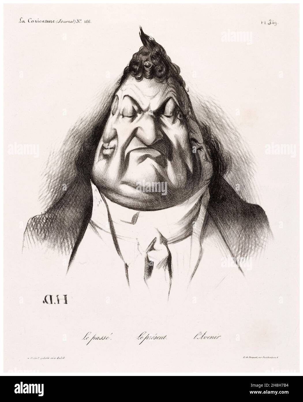 Le passé, Le présent, l'Avenir (die Vergangenheit, die Gegenwart, die Zukunft), Lithographie von Honoré Daumier, 1834 Stockfoto