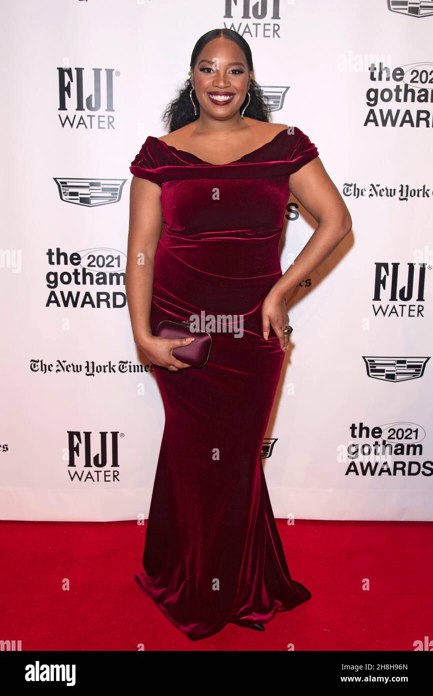 NEW YORK, NEW YORK - 29. NOVEMBER: Leigh Davenport nimmt an den Gotham Awards 2021 Teil, die das Gotham Film & Media Institute am 29. November 2021 in der Cipriani Wall Street in New York City verliehen hat. Stockfoto