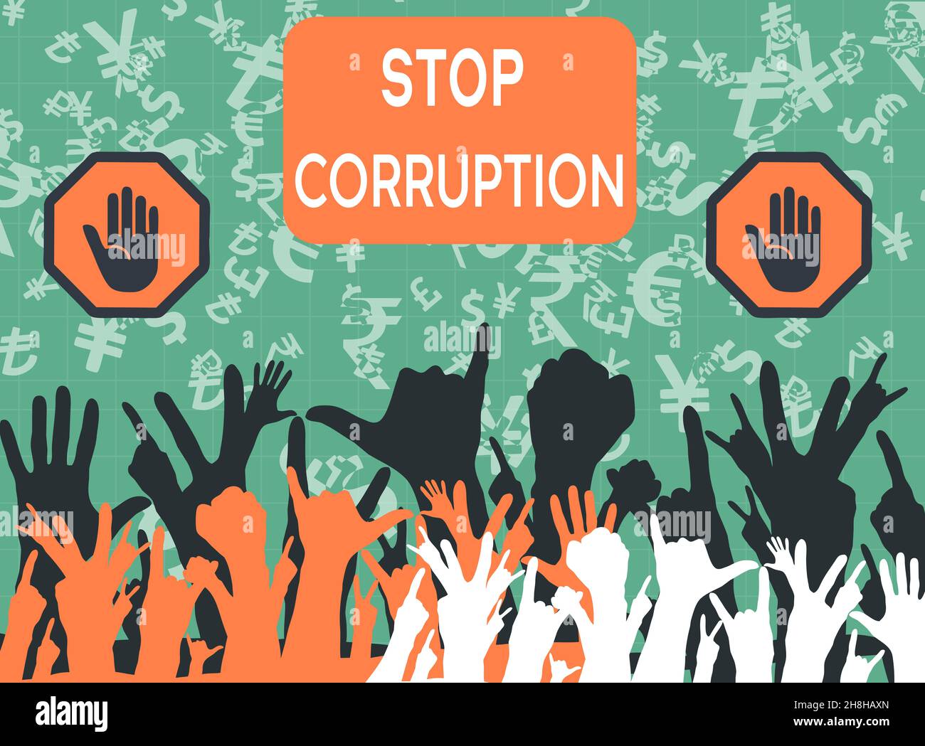 Anti Korruption Tag Poster Vorlage Banner Stockfoto