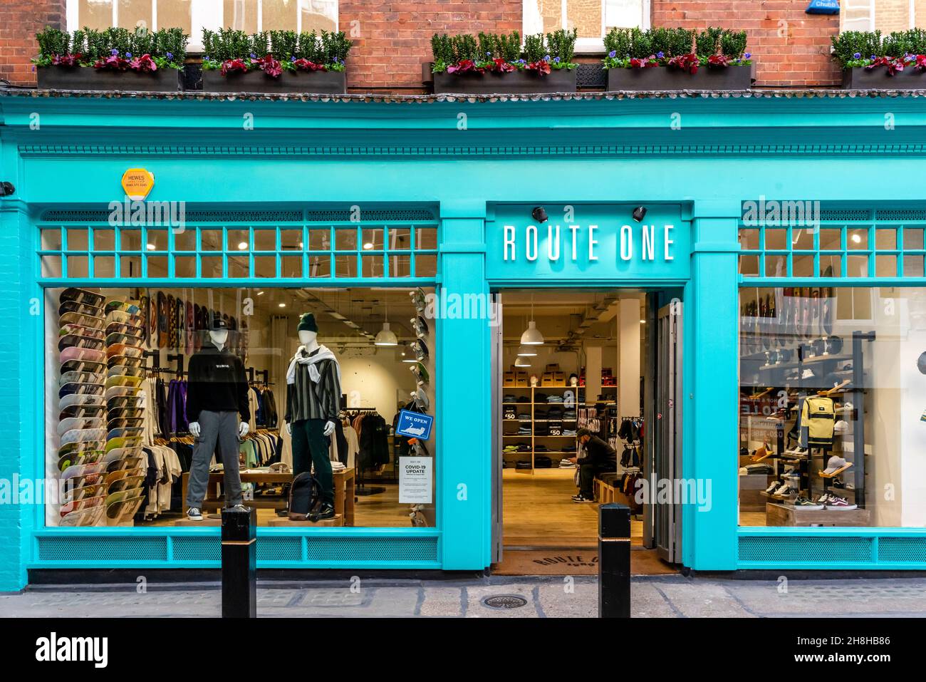 Route One Streetwear/Skatewear Store, Covent Garden, London, Großbritannien. Stockfoto