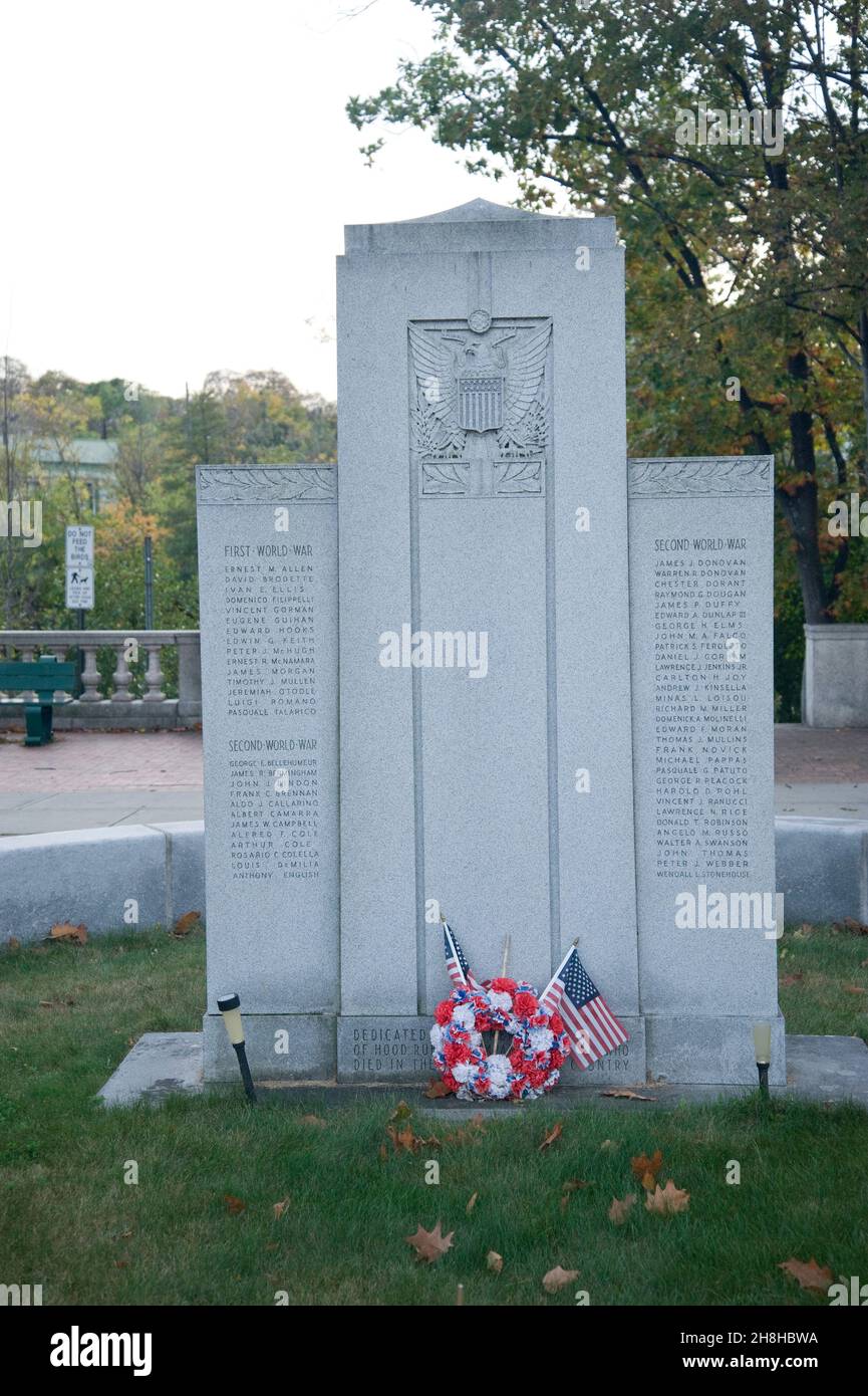 War Memorial in Watertown Massachusetts USA Stockfoto