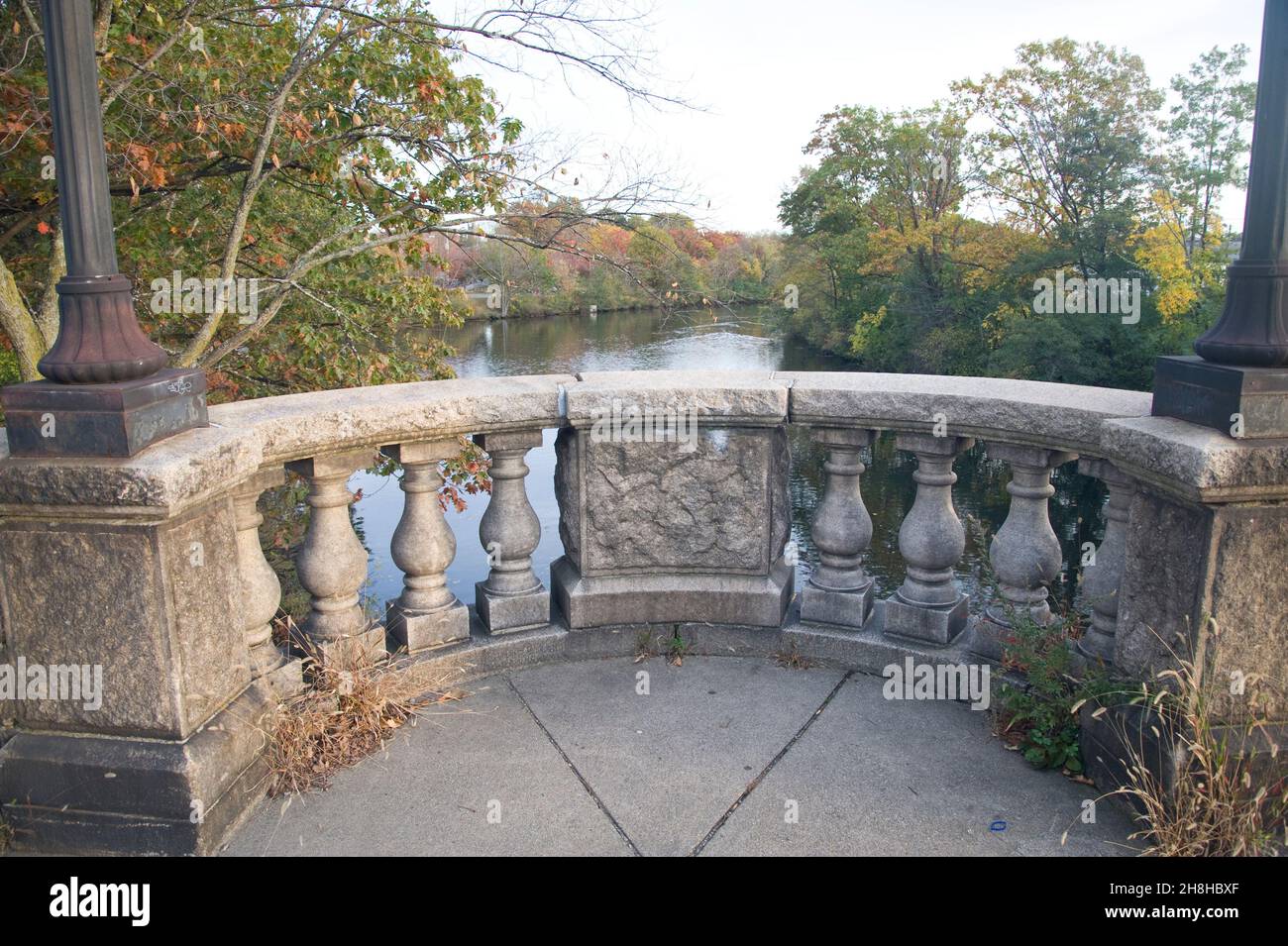 Aussichtsplattform auf dem Charles River in Watertown, Massachusetts, USA Stockfoto