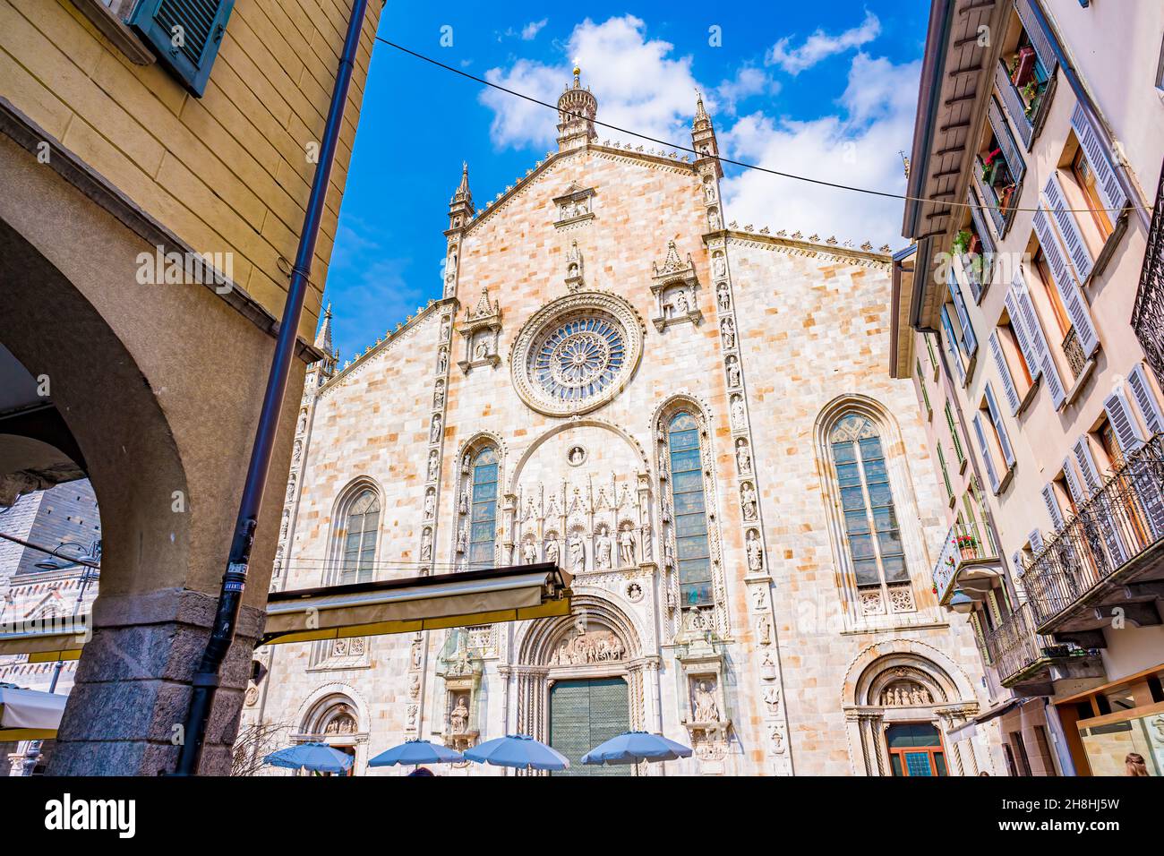 Kathedrale Duomo in Como, ein Touristenziel am Comer See Stockfoto