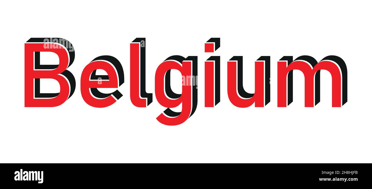 Grunge blau Made in Belgium Wortquadrat Gummisiegelstempel Auf weißem Hintergrund Stock Vektor