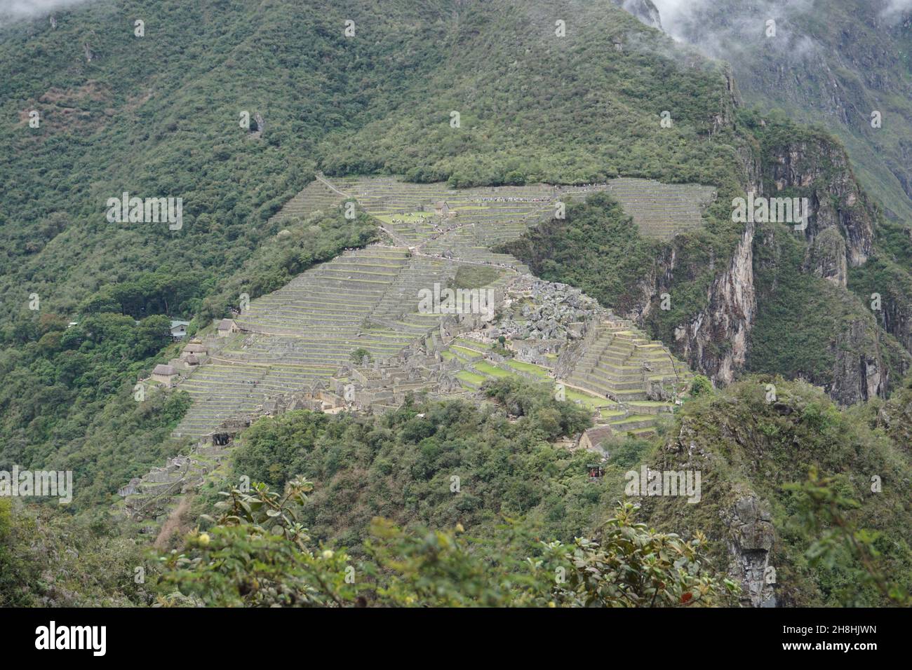 MachuPichu von Huayna Picchu Stockfoto
