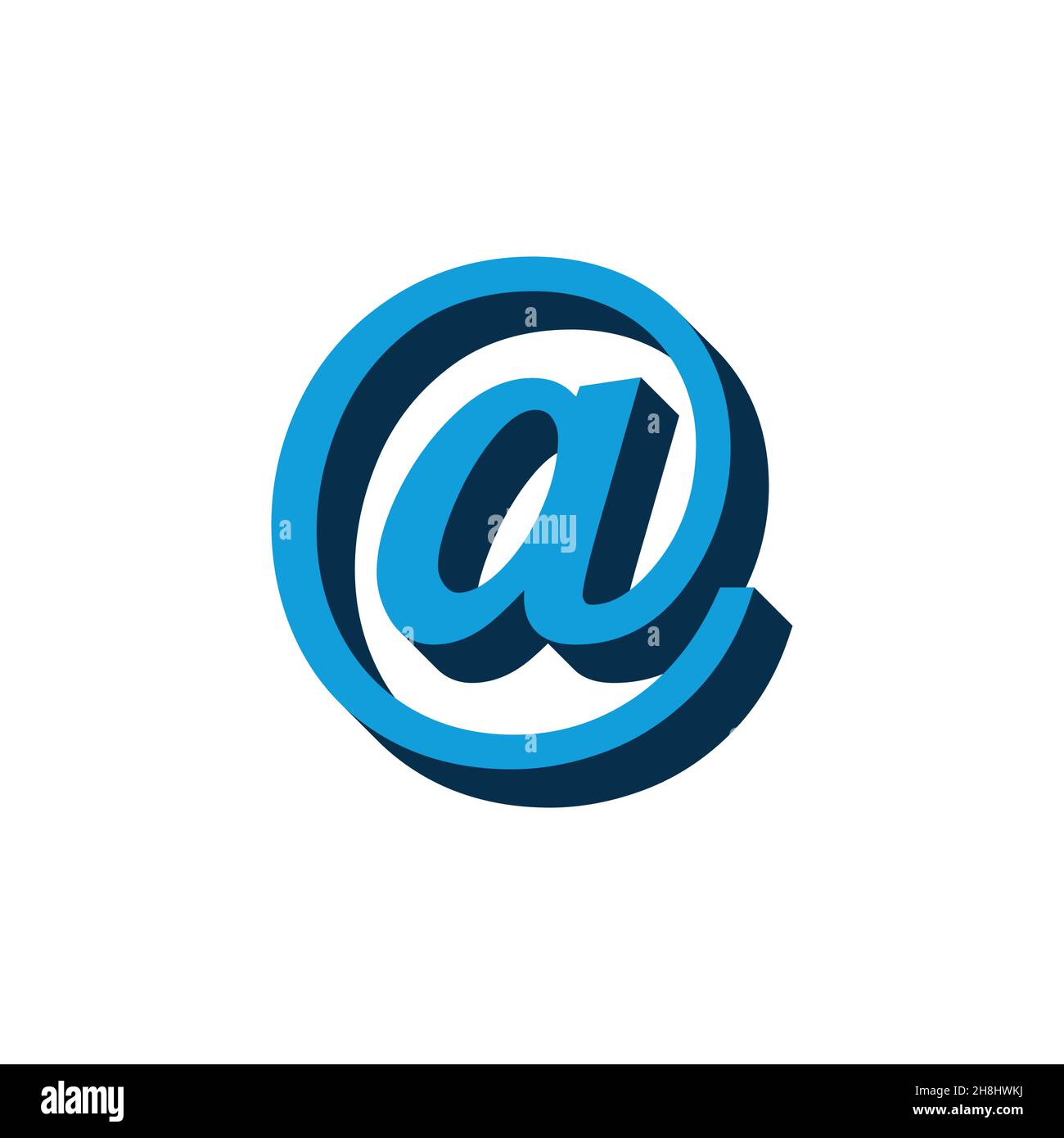 vektorsymbol E-Mail isometrisch. 3D Zeichen isoliert auf weißem Hintergrund. Stock Vektor