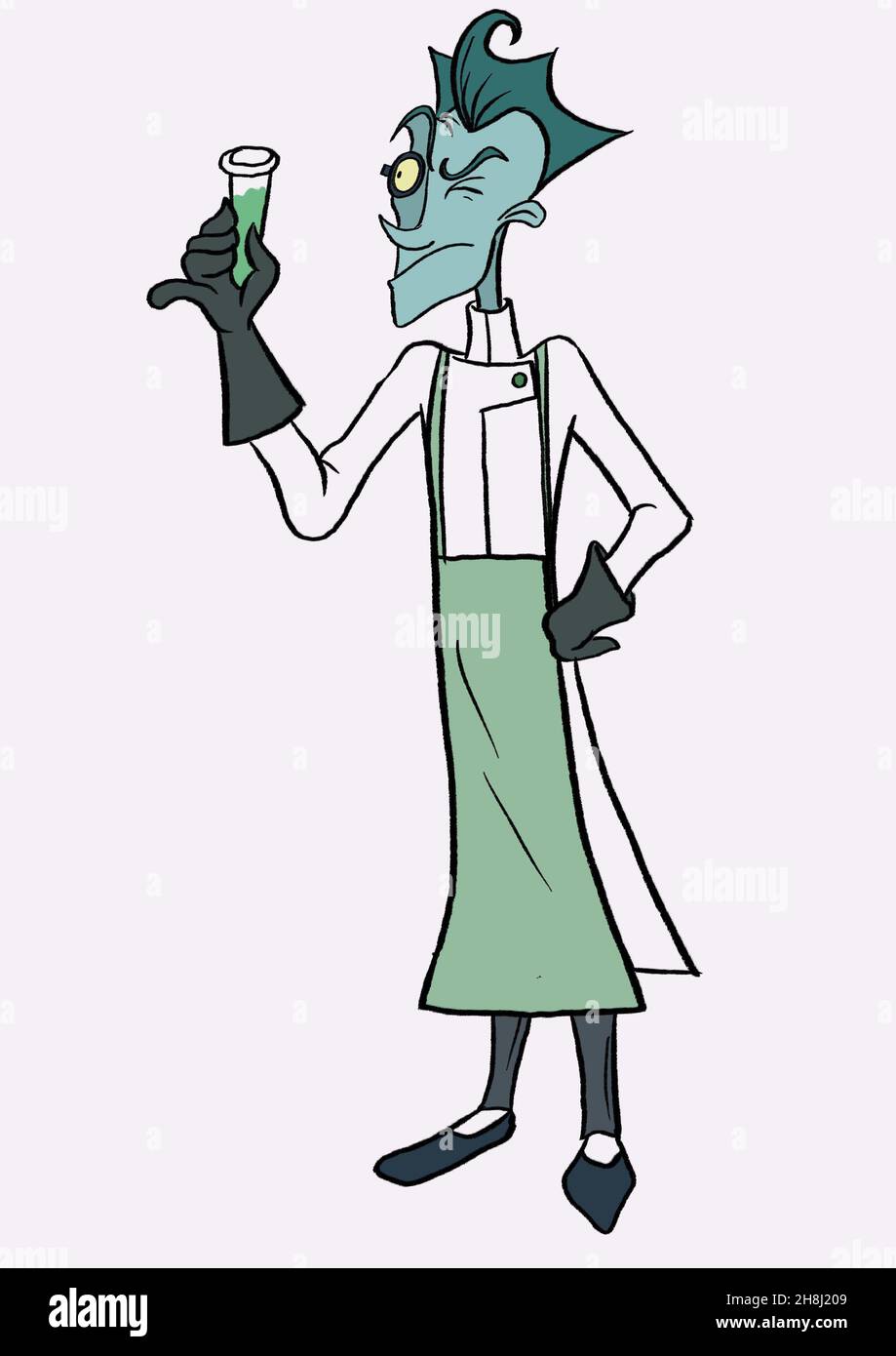 Eine verrückte Illustration für Wissenschaftler Stockfoto
