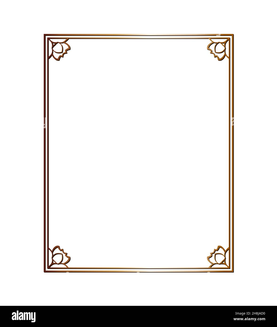 Vektordarstellung von Art-Deco-Bordüren und Rahmen. Kreative Muster im Stil der 1920s für Ihr Design. Stock Vektor