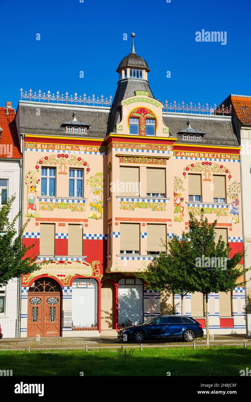 Haus mit 4 Saisons Wittenberge, Brandenburg, Deutschland Stockfoto