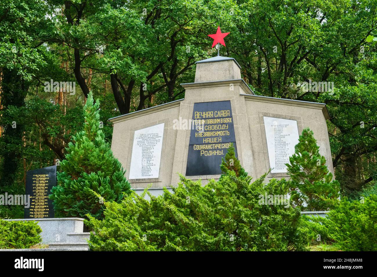 Sowjetisches Kriegsdenkmal und Friedhof, Grünheide, Brandenburg, Deutschland Stockfoto