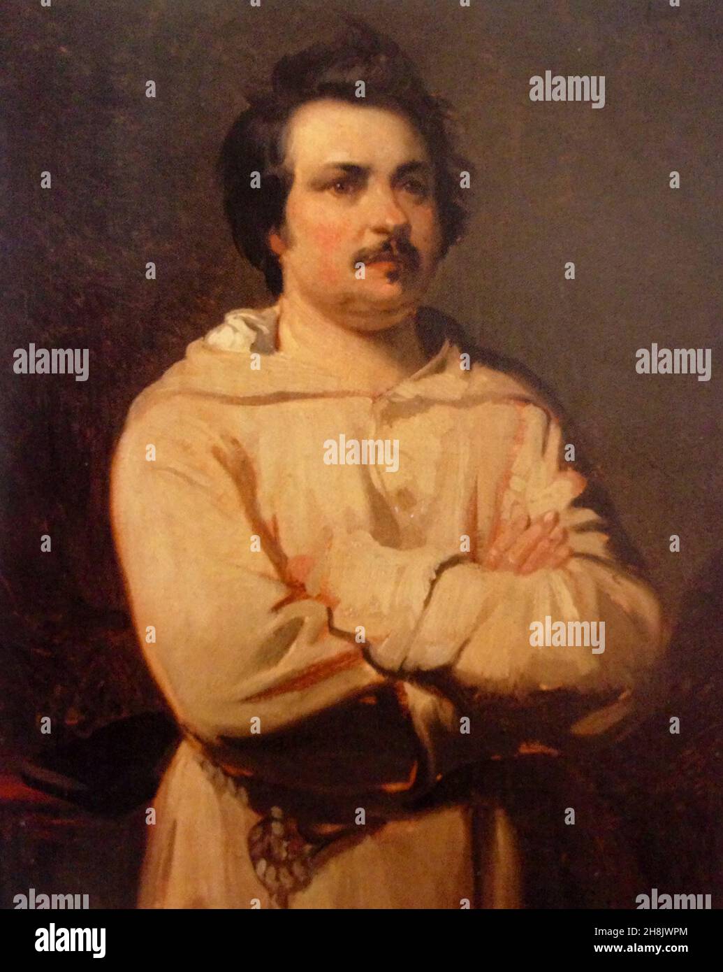 Porträt von Honoré de Balzac (1899-1950), von Louis Boulanger Honoré de Balzac (1799 – 1850) französischer Schriftsteller und Dramatiker. Stockfoto