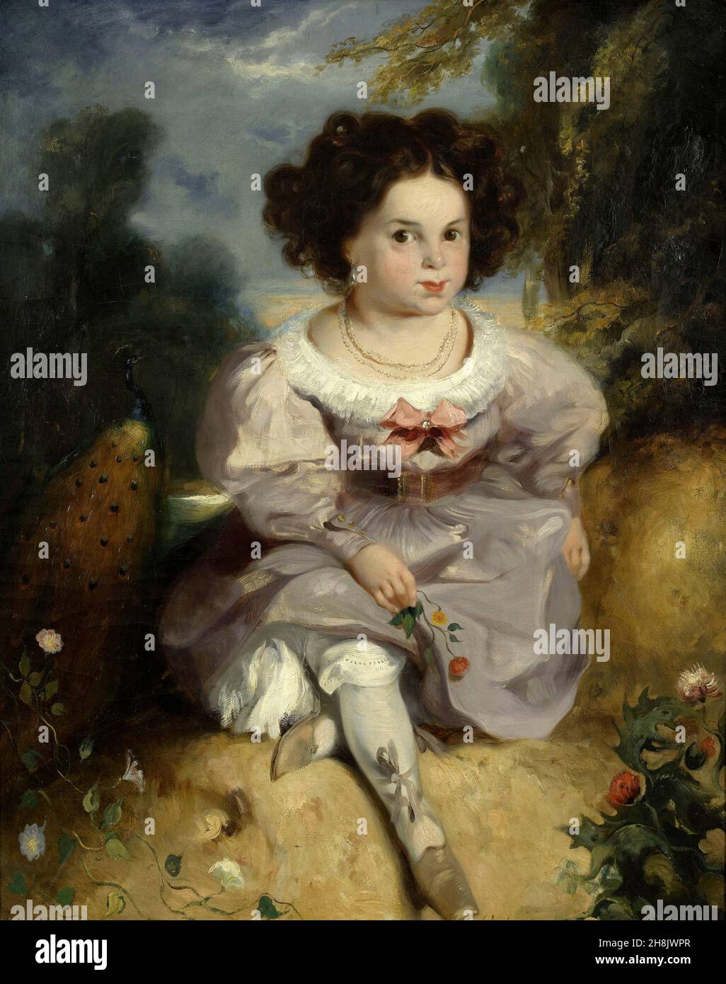 Léopoldine Hugo im Alter von vier, 1827, Gemälde von Louis Boulanger Stockfoto
