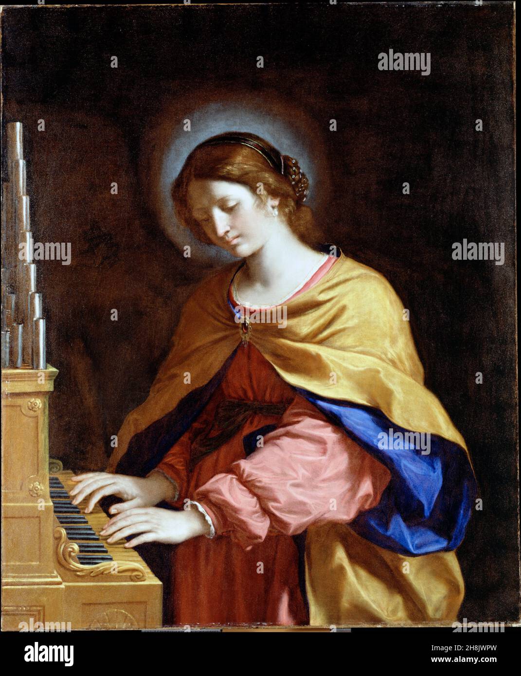 St. Cecilia, 1649 von Guercino Stockfoto