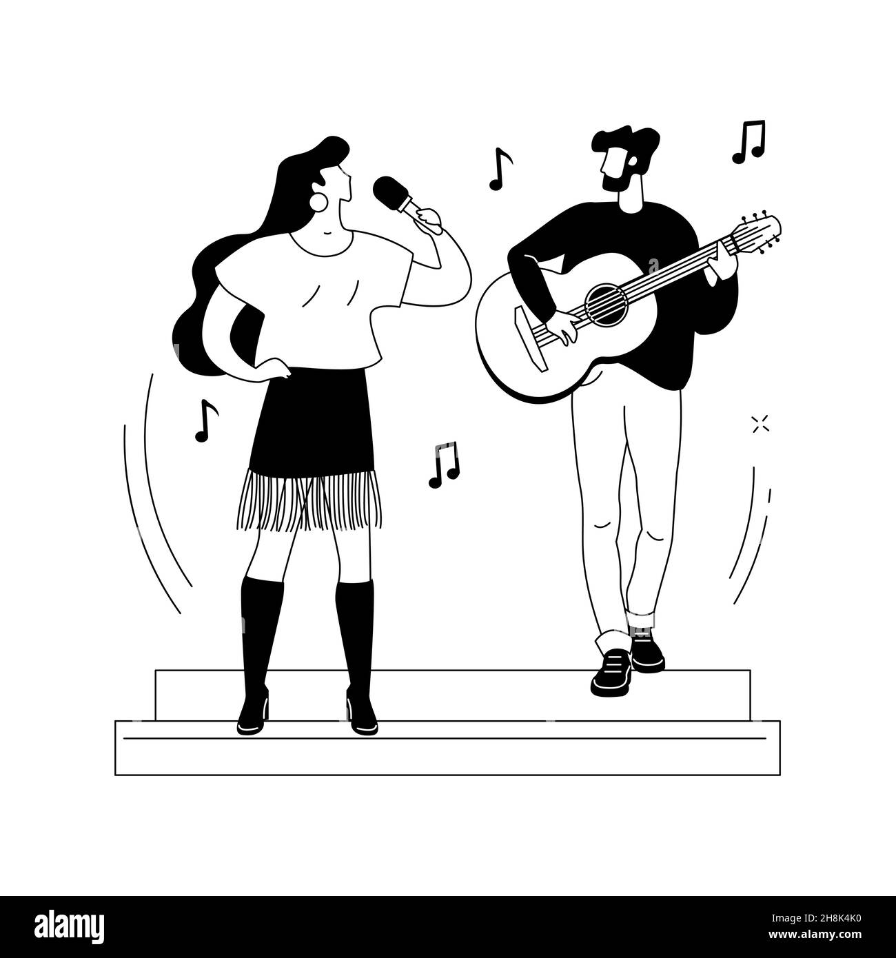 Populäre Musik abstraktes Konzept Vektor Illustration. Stock Vektor