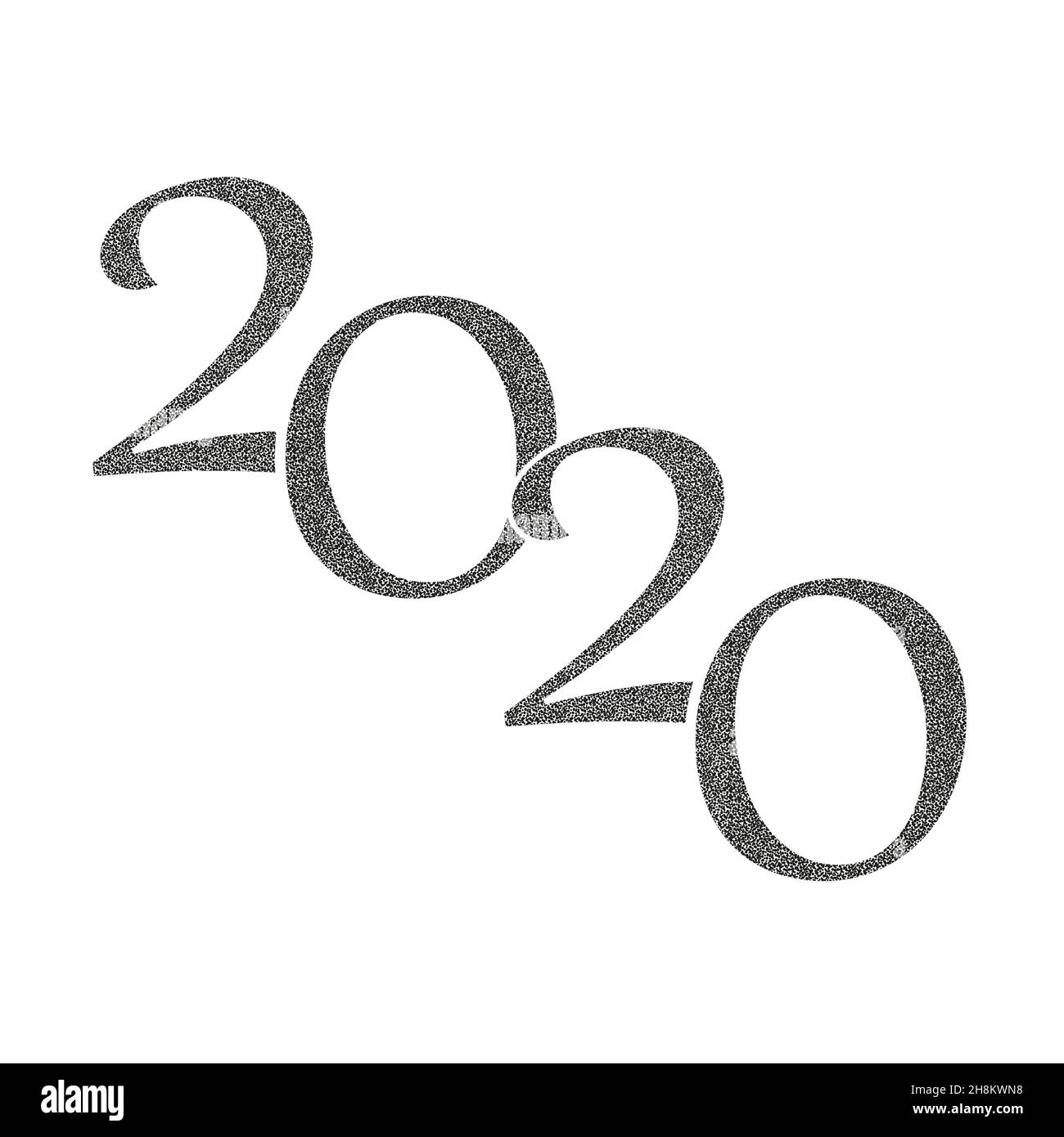 Frohes neues Jahr 2020 Logo Text Design Vektor Stock Vektor