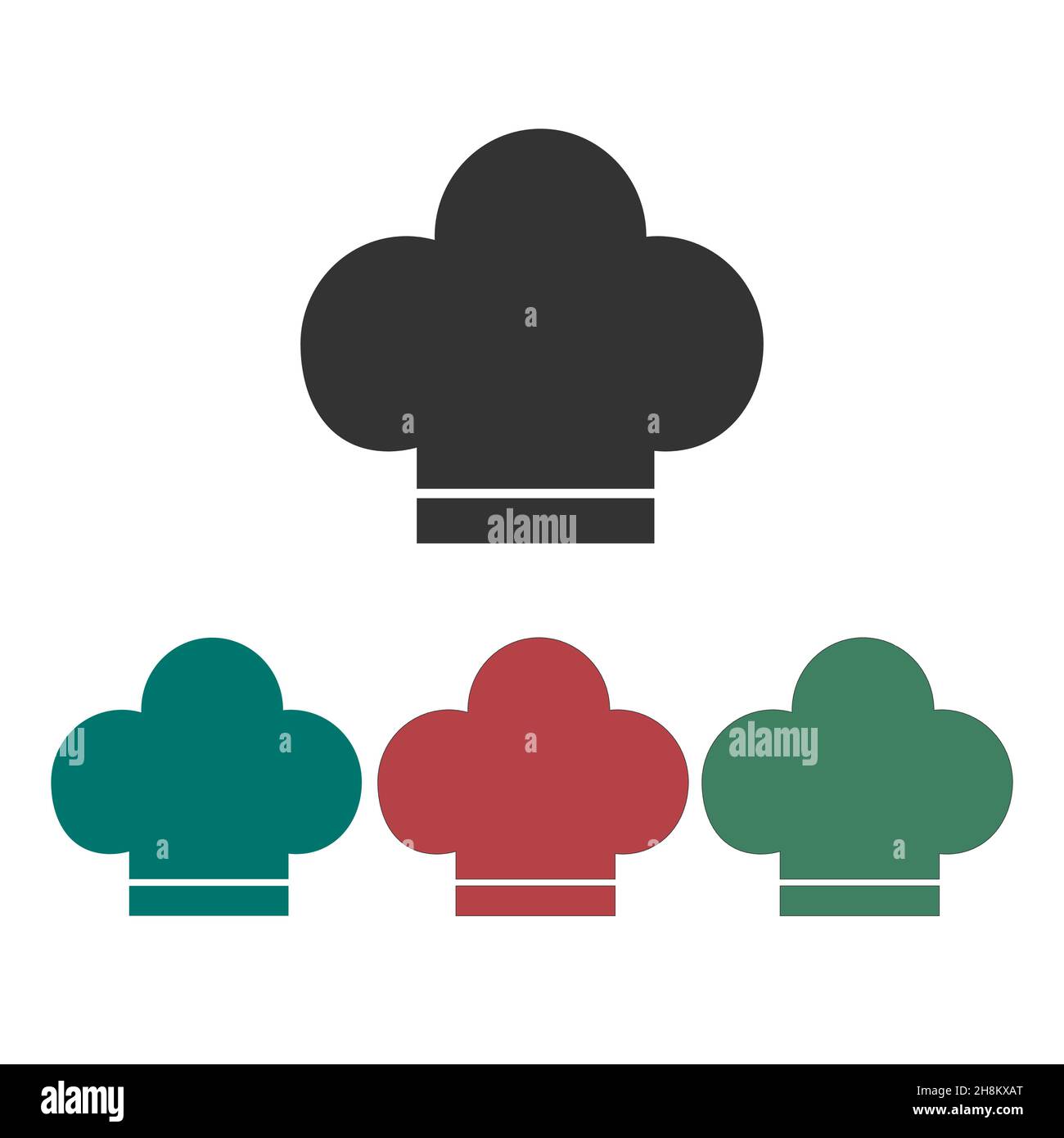 Kochmütze-Ikone. Vektor auf weißem Hintergrund isoliert Stock Vektor