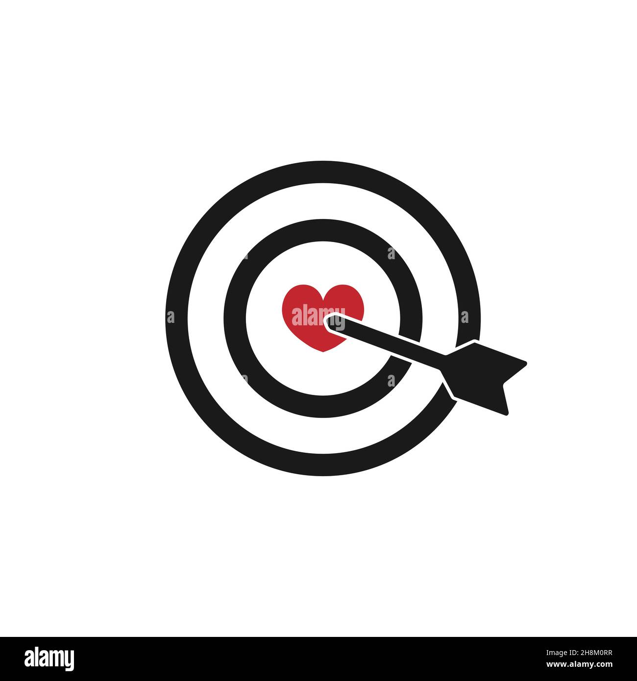 Zielsymbol. vektorbild auf weißem Hintergrund isoliert Stock Vektor