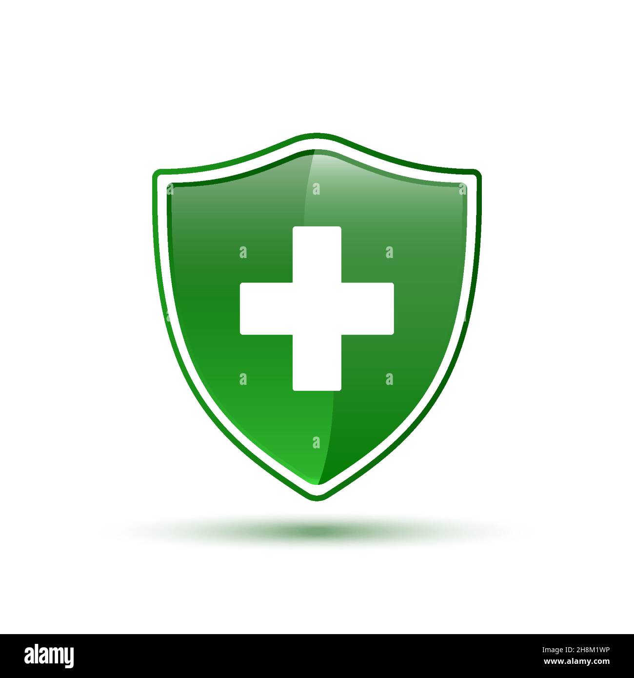 Symbolvektor für medizinische Kreuzabschirmung Stock Vektor